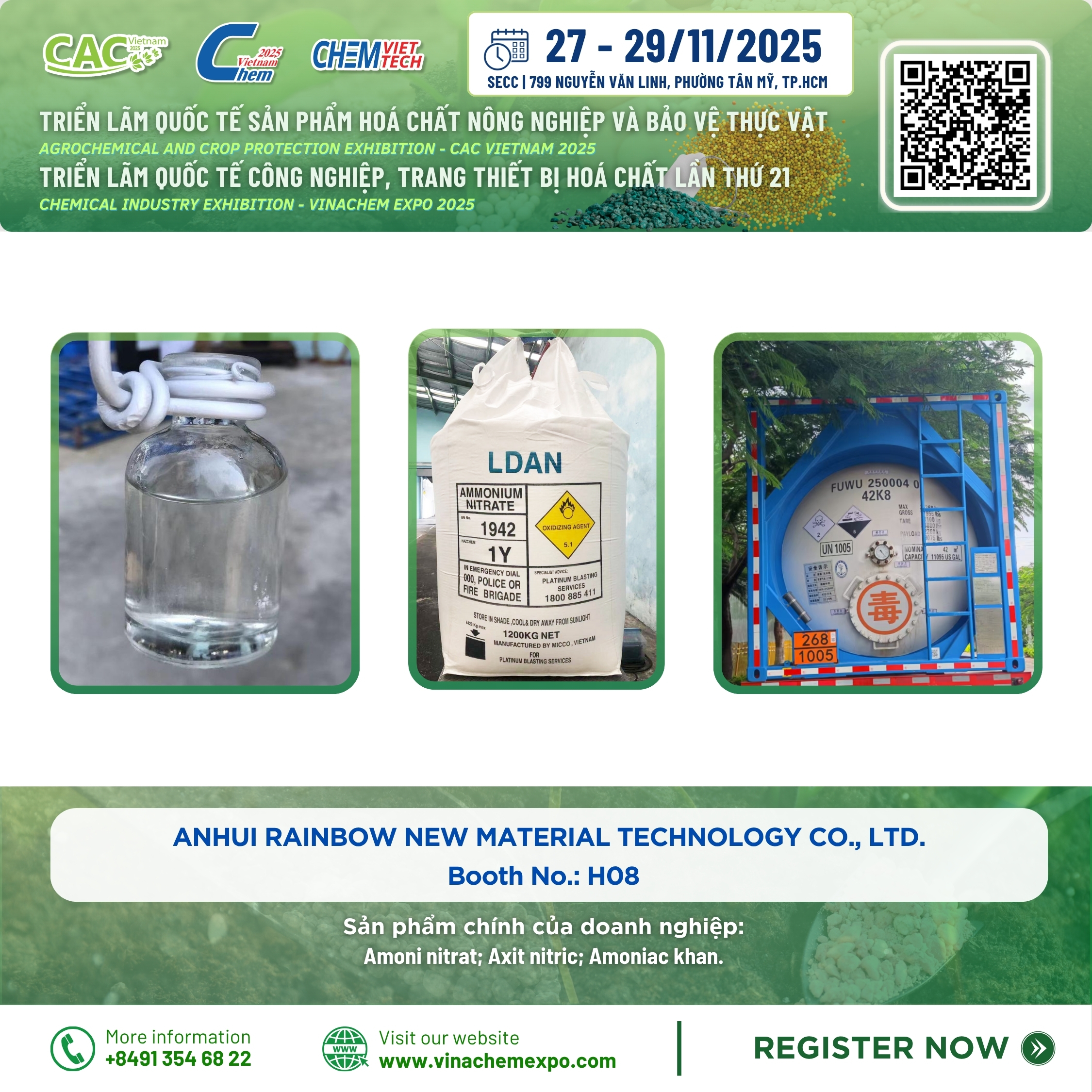 amoni nitrat công nghiệp của Anhui Rainbow New Material Technology