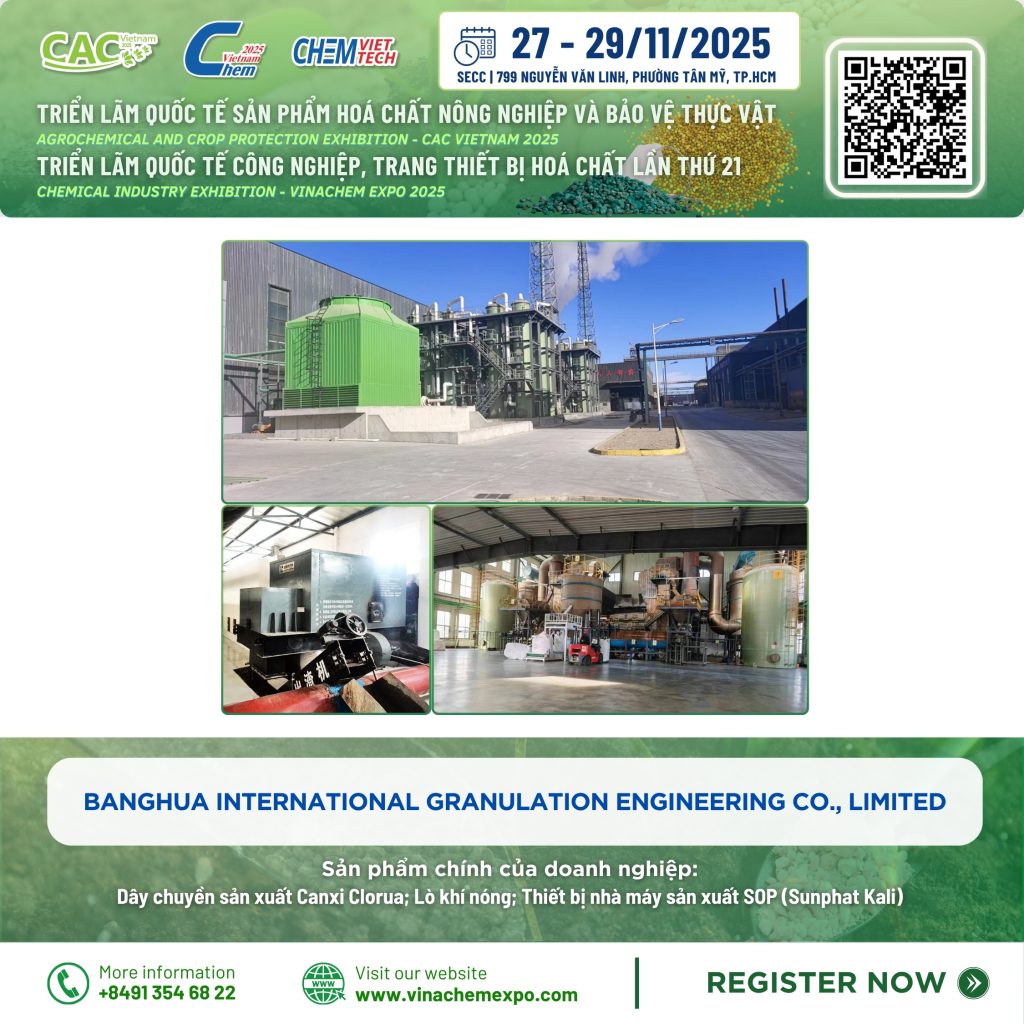 dây chuyền sản xuất canxi clorua dùng công nghệ bay hơi cô đặc và tạo hạt tầng sôi của Banghua