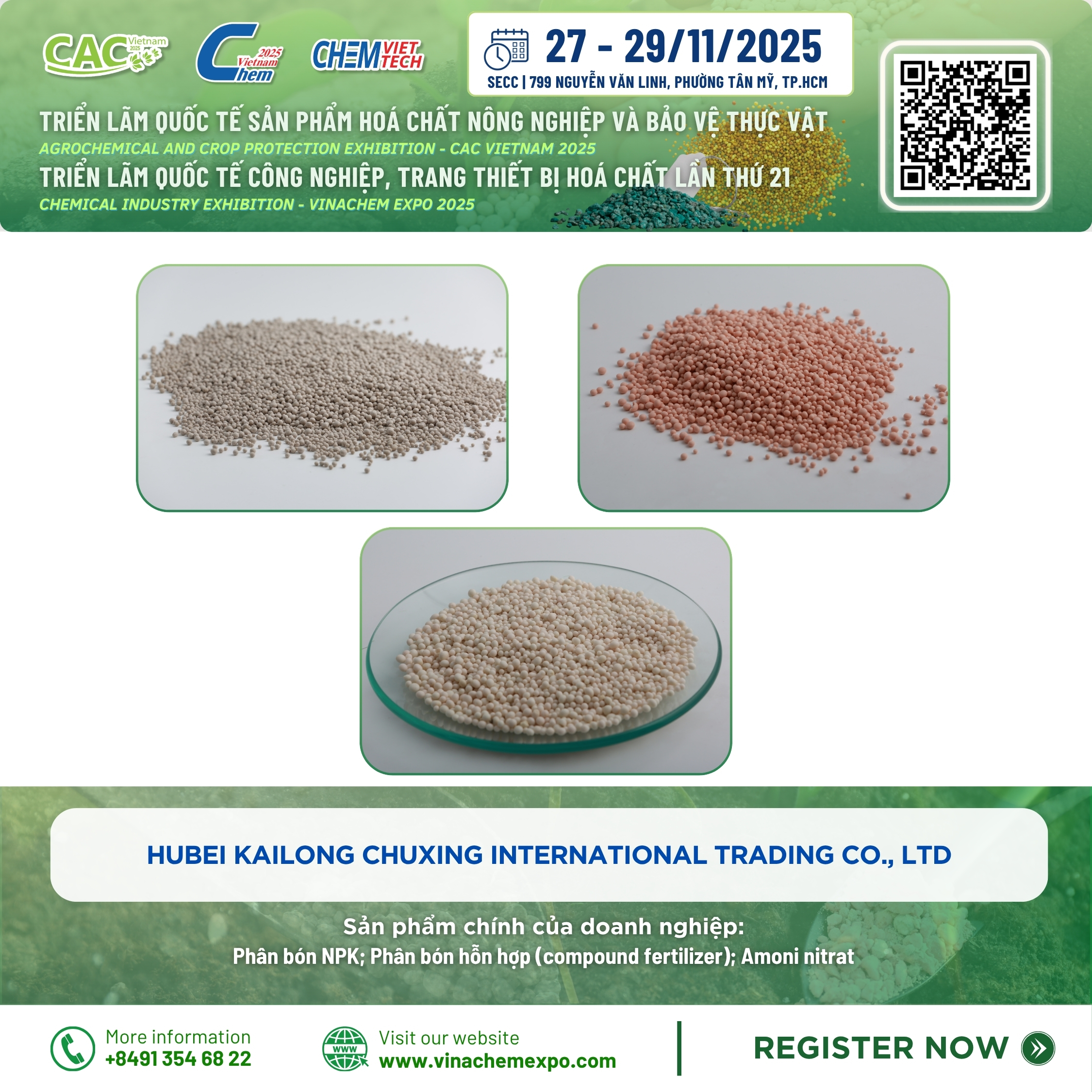 amoni nitrat và phân bón NPK của Hubei Kailong Chuxing International Trading