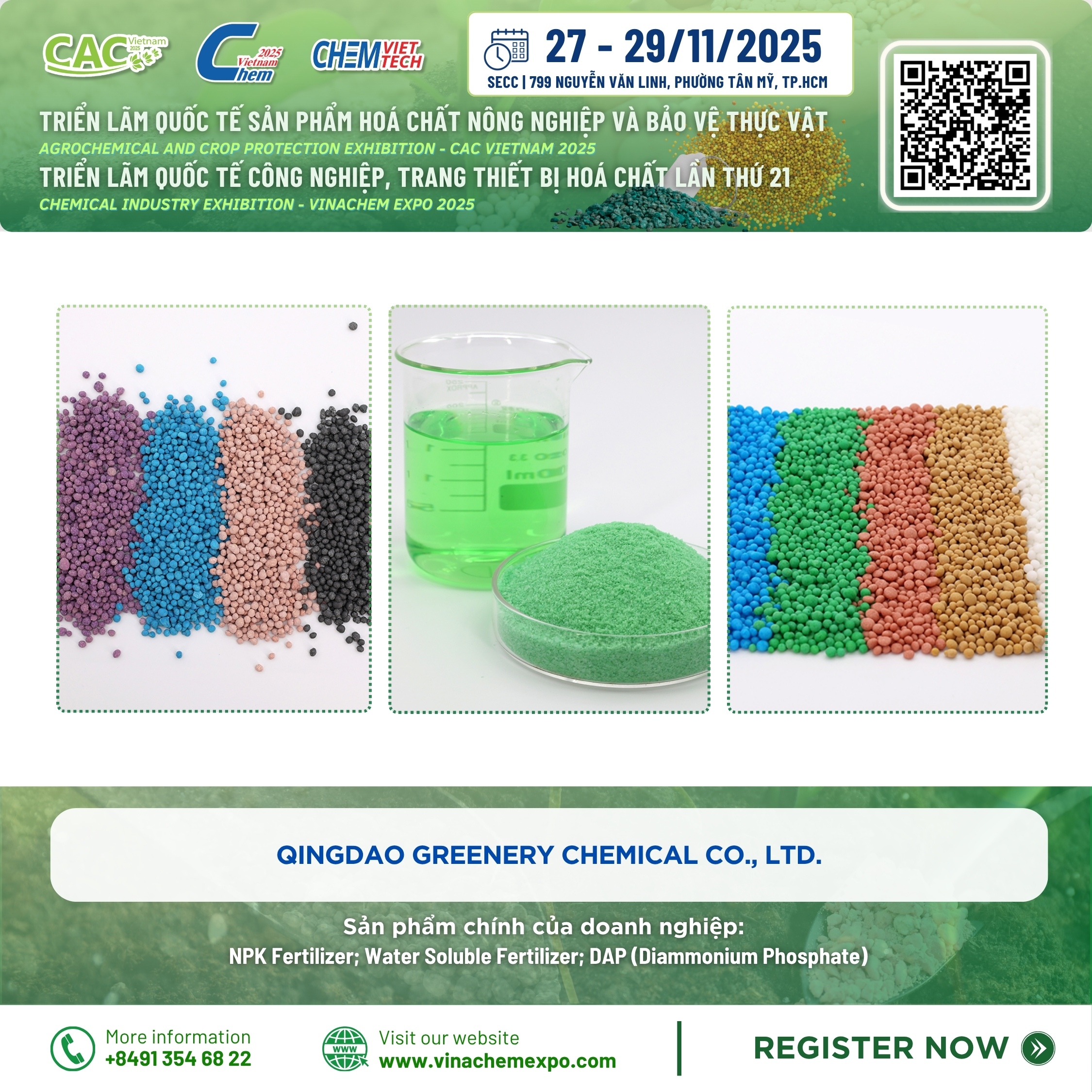 phân bón NPK Qingdao Greenery cho nhiều cây trồng và điều kiện canh tác