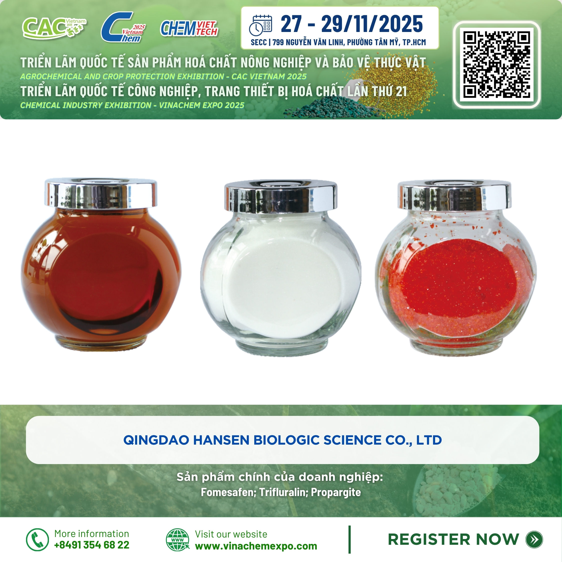 fomesafen TC và sản phẩm công thức của Qingdao Hansen Biologic Science