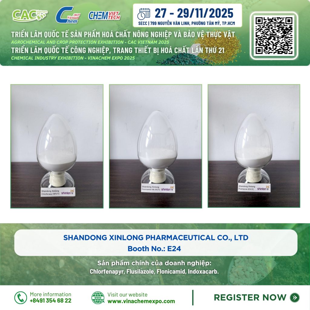 Shandong Xinlong Pharmaceutical gian hàng hóa chất và nông dược tại VINACHEM EXPO 2025