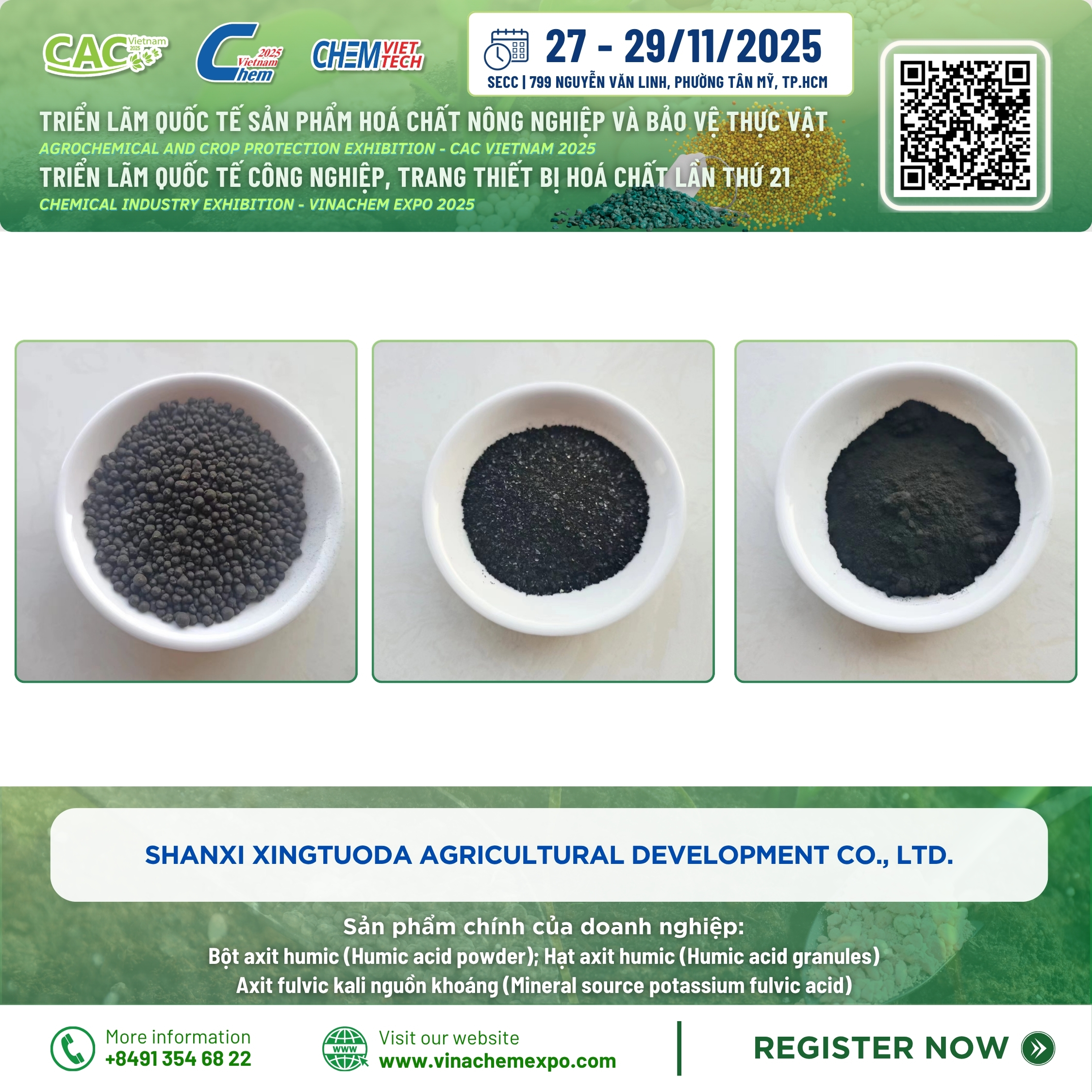 axit humic chất lượng cao của Shanxi Xingtuoda cho nhiều cây trồng