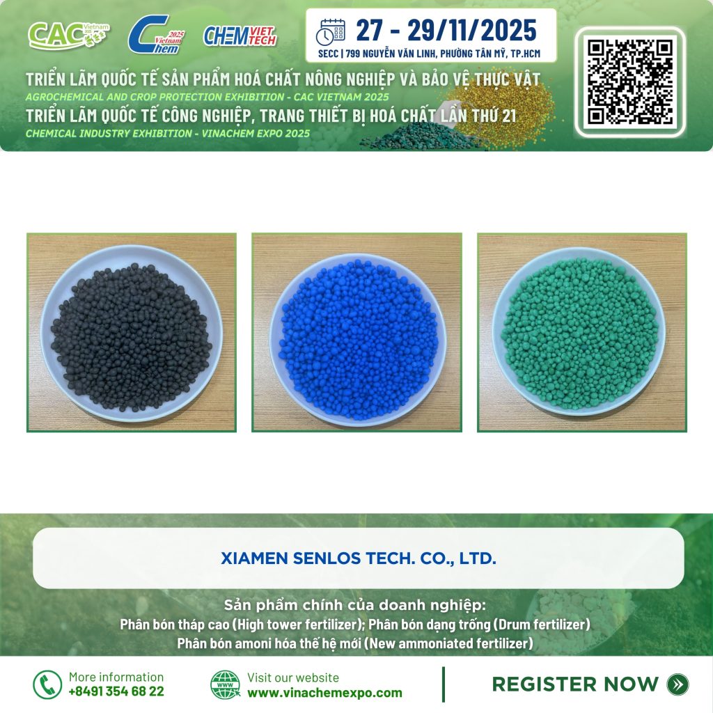 phân bón tháp cao Xiamen Senlos hạt đồng đều, độ bền cao